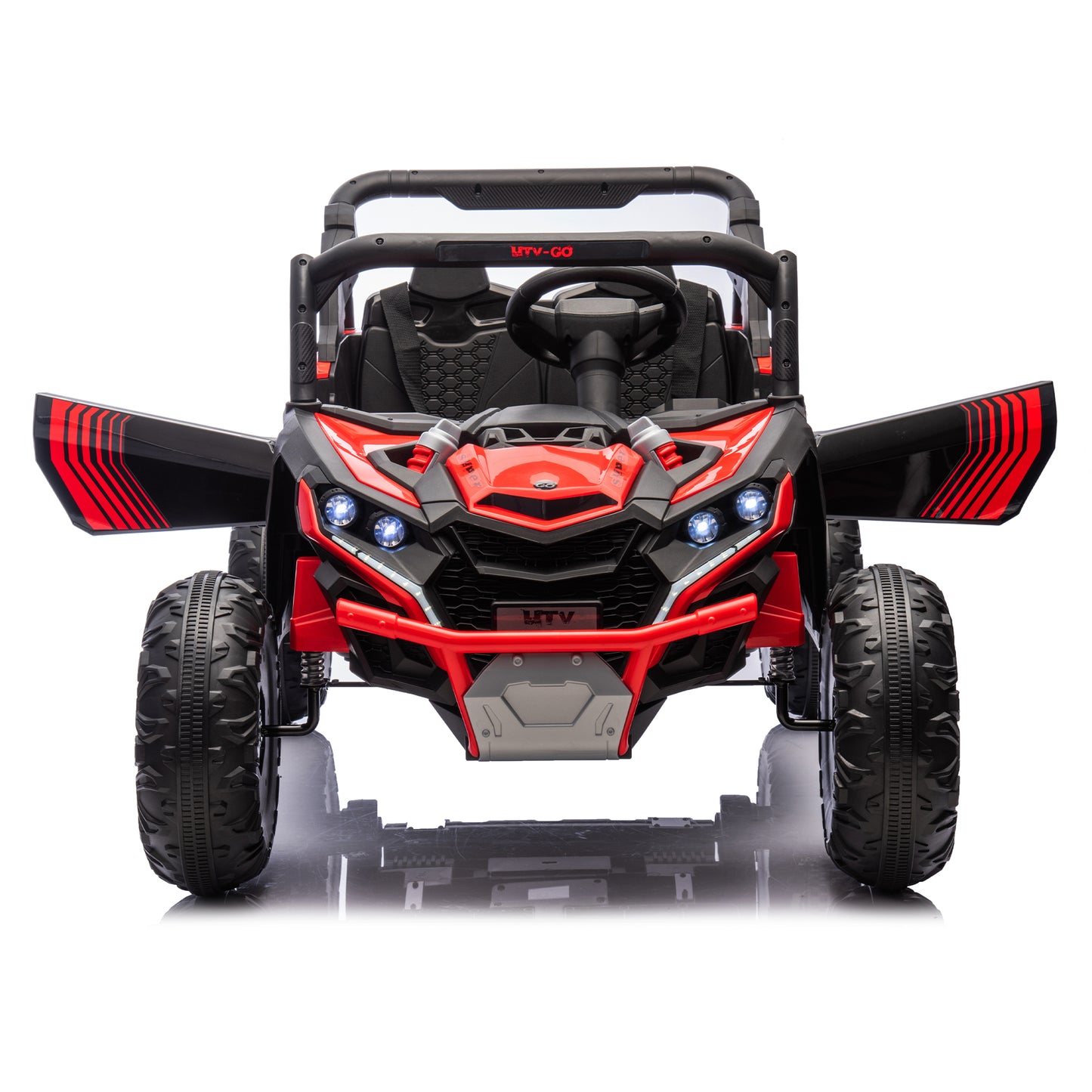 24V Two-Seater Kids Ride On UTV W/Parents Remote Control,Four-Wheel Suspension,Slow Start,Large wheel design,Anti-collision bar,Storage space,Music,USB,Bluetooth,Volume control,LED lights for Kids 3+. Giga Kids Toys Giga https://www.cyberehub.com