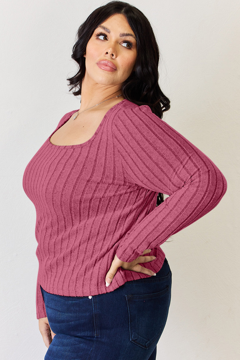 Basic Bae Full Size Ribbed Long Sleeve T-Shirt Apparel/Tops Basic Bae Ship from USA TikTok Tops Trendsi USPS Walmart Walmart Apparel Trendsi https://www.cyberehub.com