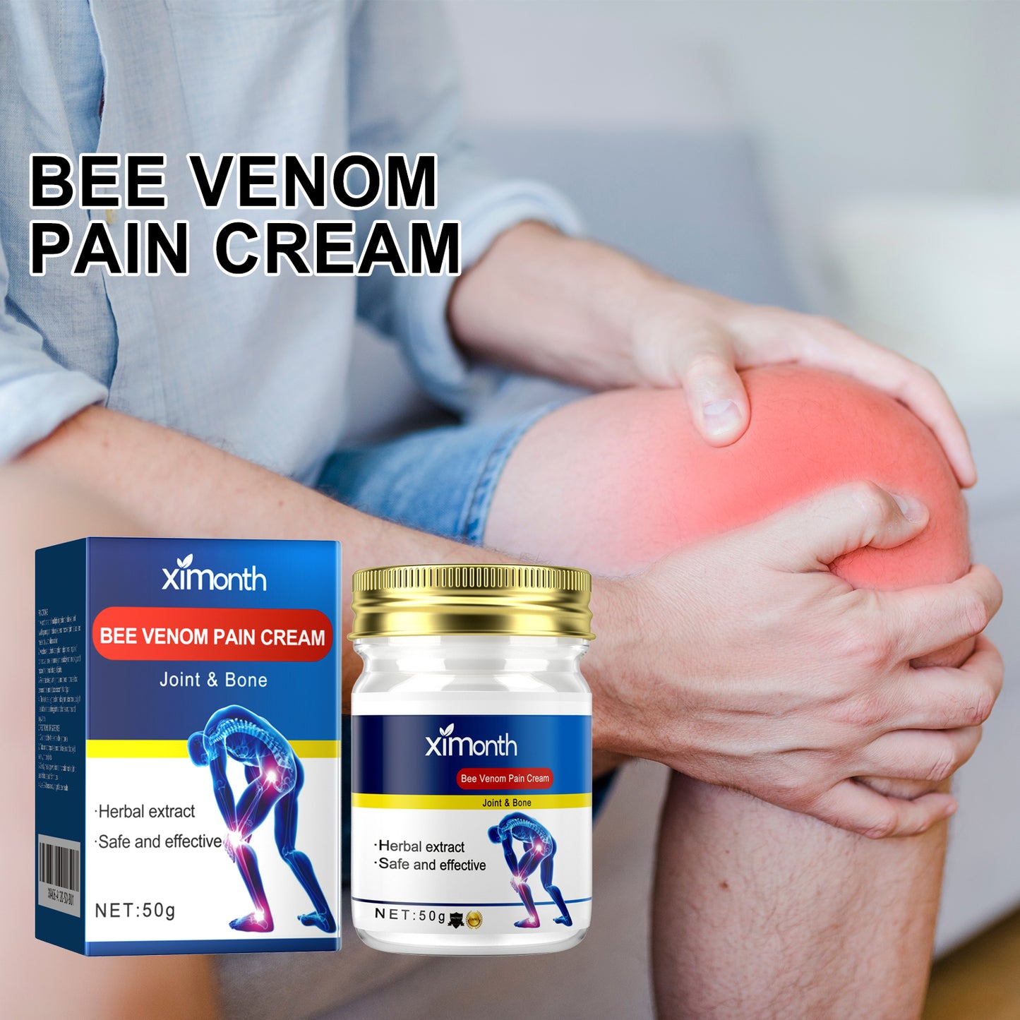 Ximonth Bee Venom Joint Care Cream, Relieve Lumbar Knee Muscle Pain Joint Care Cream Health Eprolo https://www.cyberehub.com