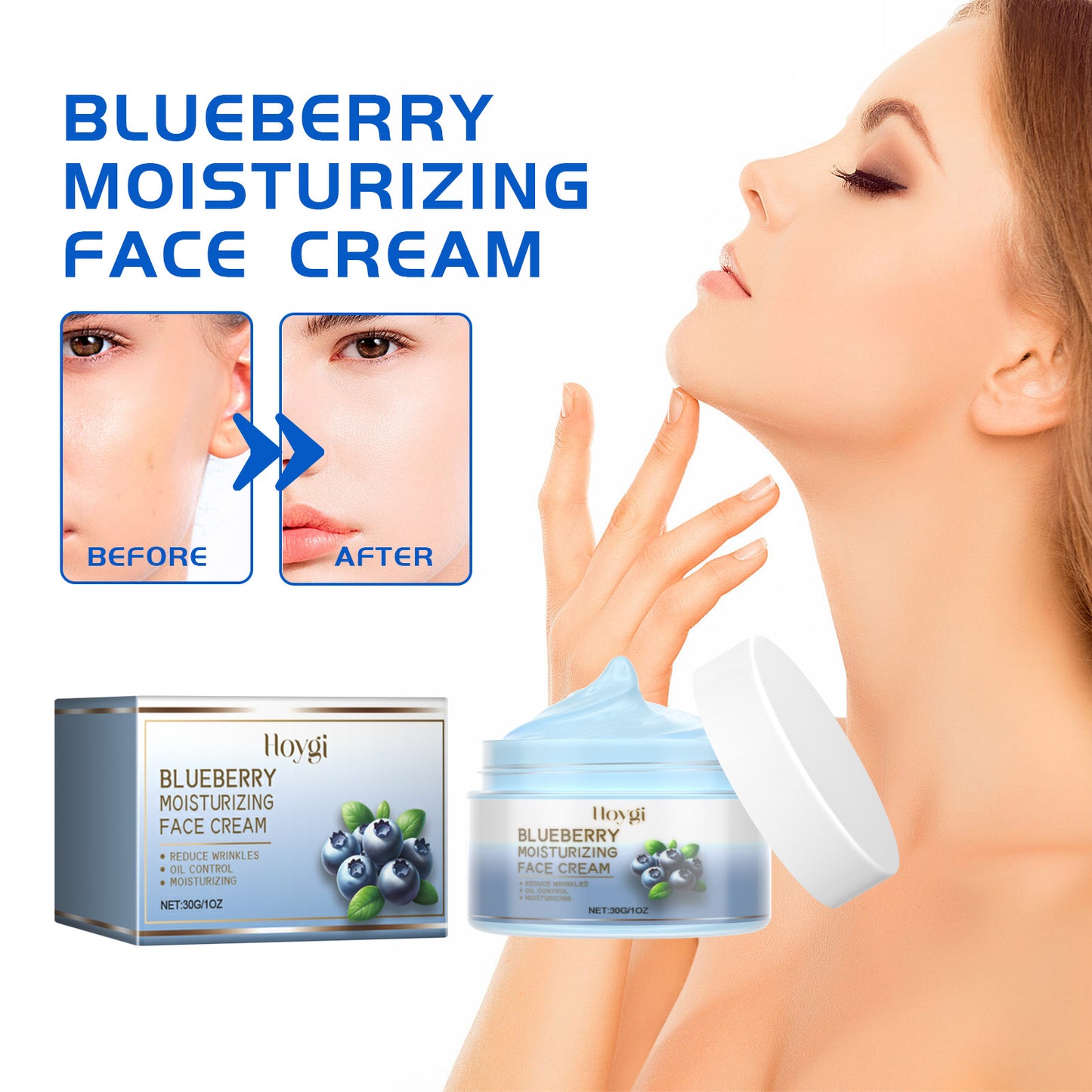 HOYGI Blueberry Facial Care Facial Skin Deep Cleansing Anti-Wrinkle Skin Care Essence Beauty Brightening Cream Health & Beauty Health Eprolo https://www.cyberehub.com