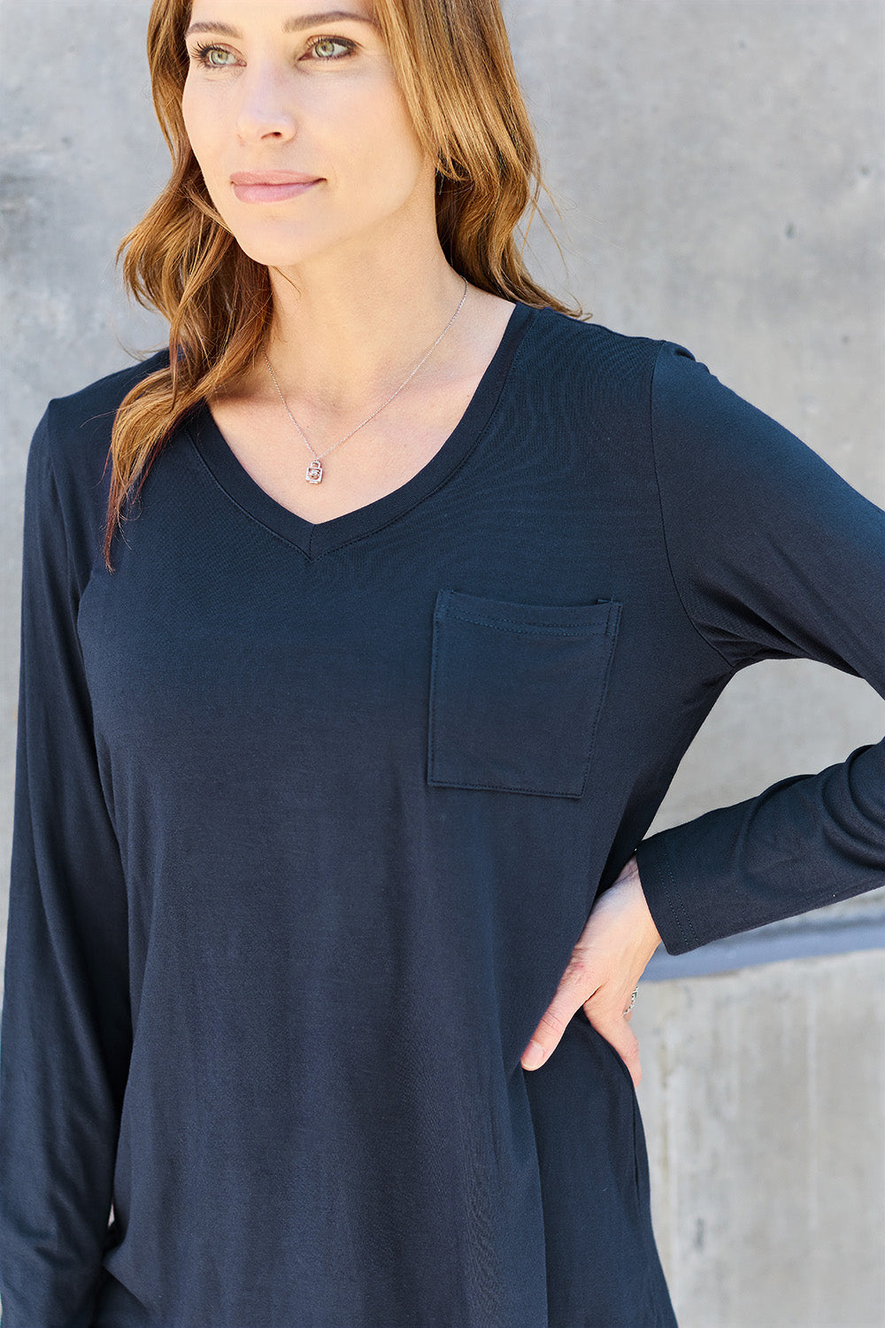 Basic Bae Full Size V-Neck Long Sleeve Top Apparel/Tops Basic Bae Ship from USA TikTok Tops Trendsi USPS Walmart Walmart Apparel Trendsi https://www.cyberehub.com