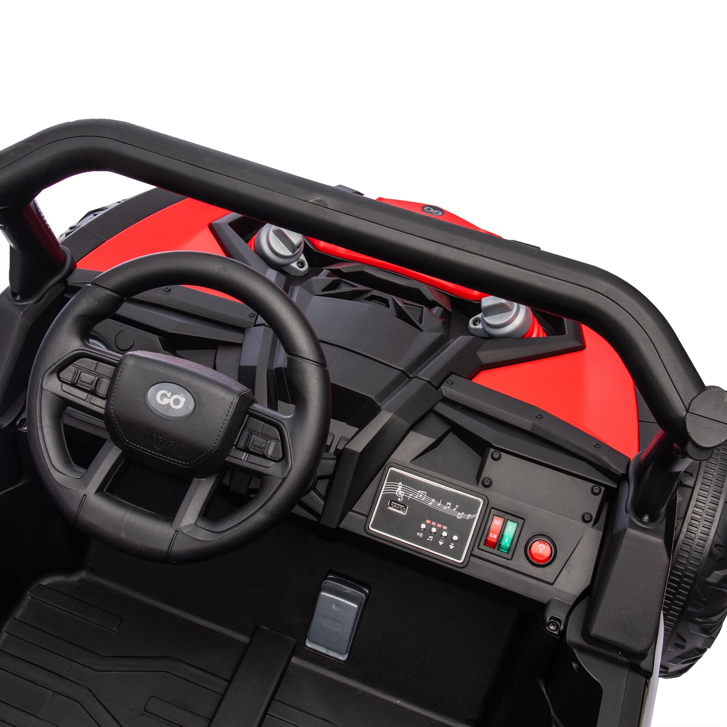24V Two-Seater Kids Ride On UTV W/Parents Remote Control,Four-Wheel Suspension,Slow Start,Large wheel design,Anti-collision bar,Storage space,Music,USB,Bluetooth,Volume control,LED lights for Kids 3+. Giga Kids Toys Giga https://www.cyberehub.com