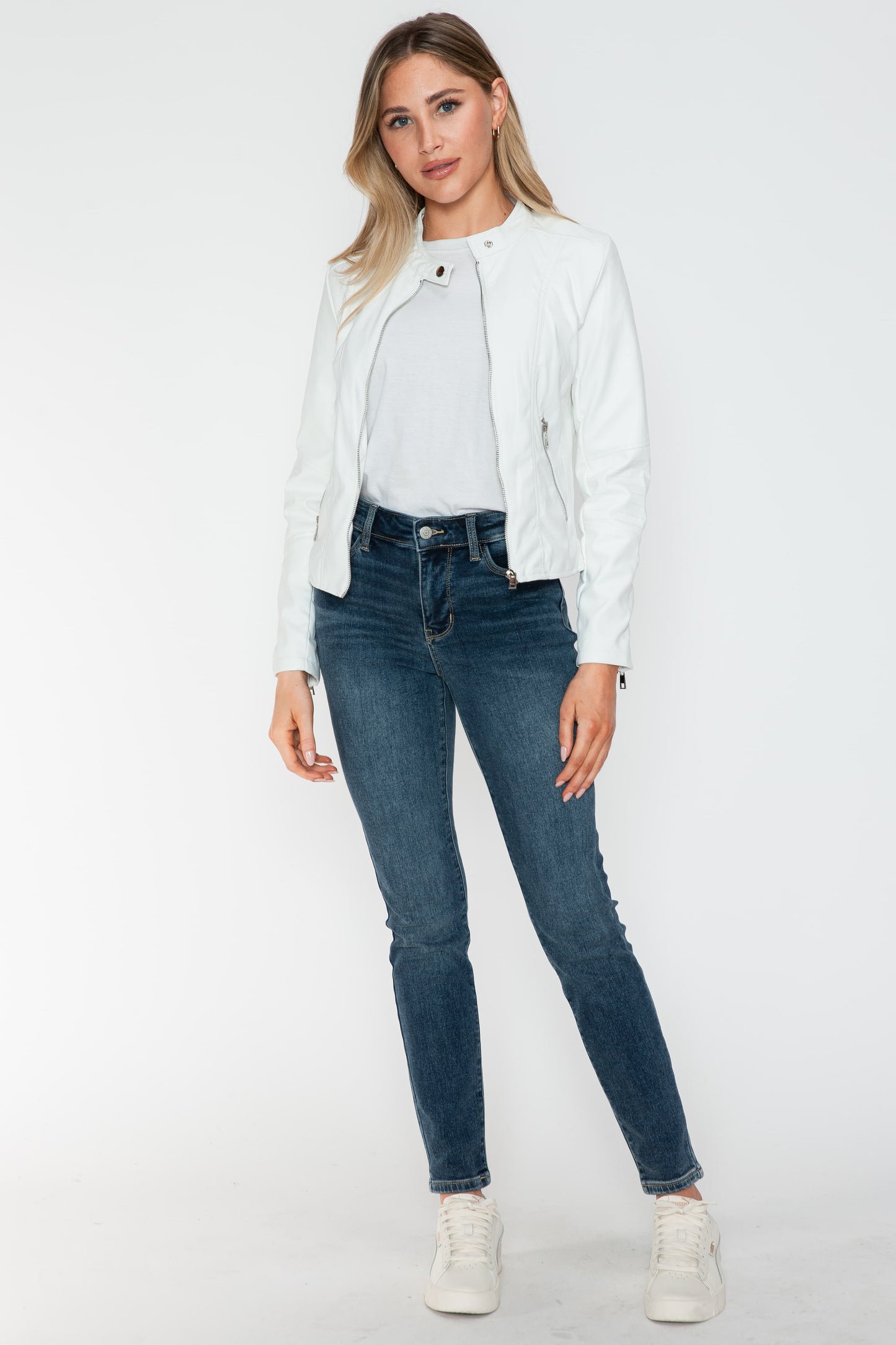 Snobbish PU Leather Zip Up Jacket with Pockets Tops/Jackets/Sweaters Clothing Tops Ship from USA Snobbish TikTok Trendsi USPS Walmart Trendsi https://www.cyberehub.com