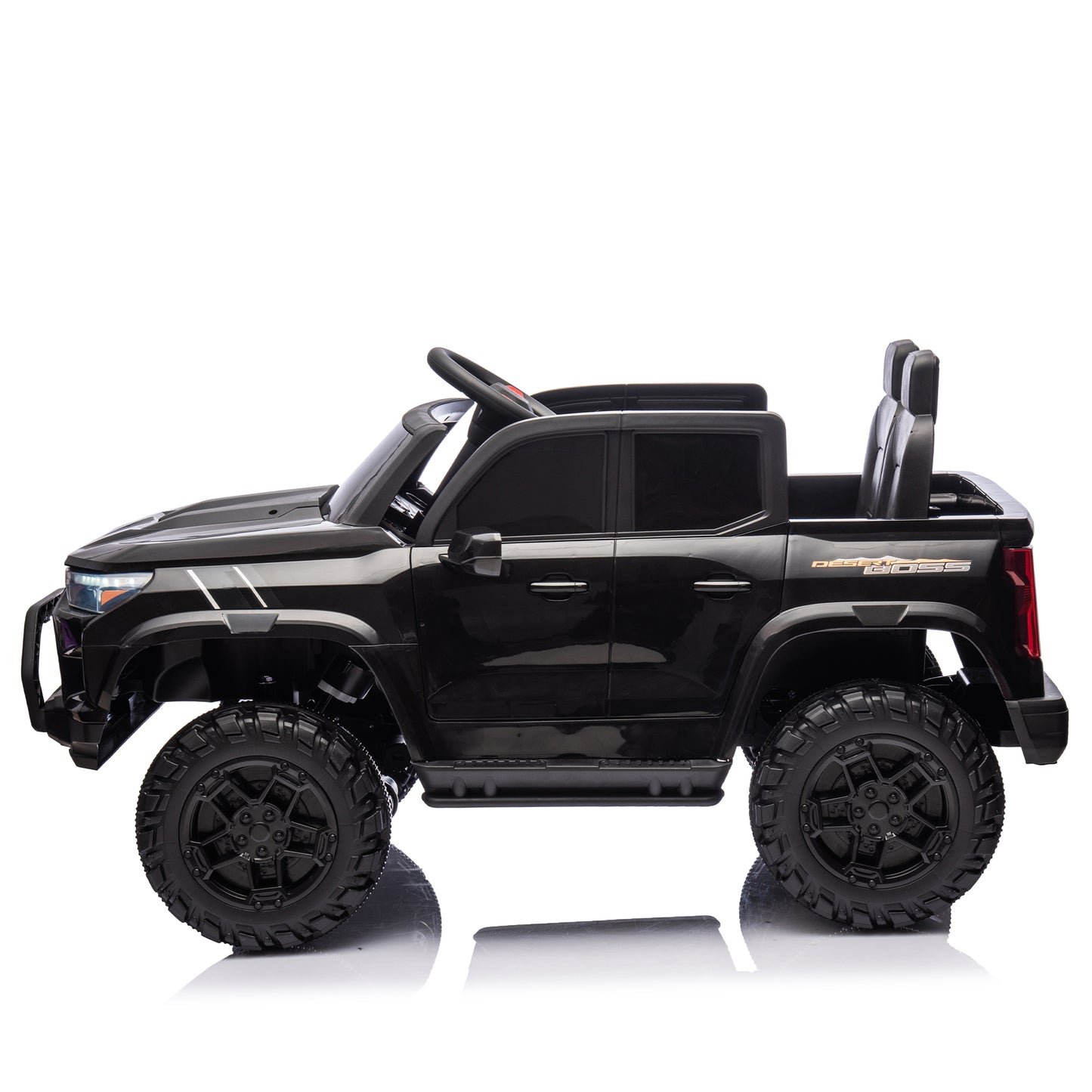 24V10A Two-seater Kids Ride On Electric Pickup, kids ride on toy W/parents remote control,4WD 800W motors,Two Safety belts,High Gate Safety Design,USB,Bluetooth, Speed 2.49-3.73MPH for kids aged 3+. Giga Kids Toys Giga https://www.cyberehub.com