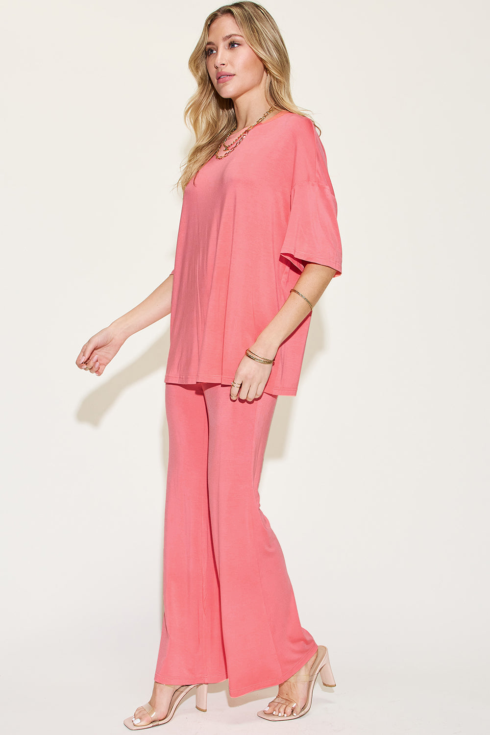 Basic Bae Full Size Bamboo Drop Shoulder T-Shirt and Flare Pants Set Apparel/Tops Basic Bae Ship from USA TikTok Tops Trendsi USPS Walmart Walmart Apparel Trendsi https://www.cyberehub.com