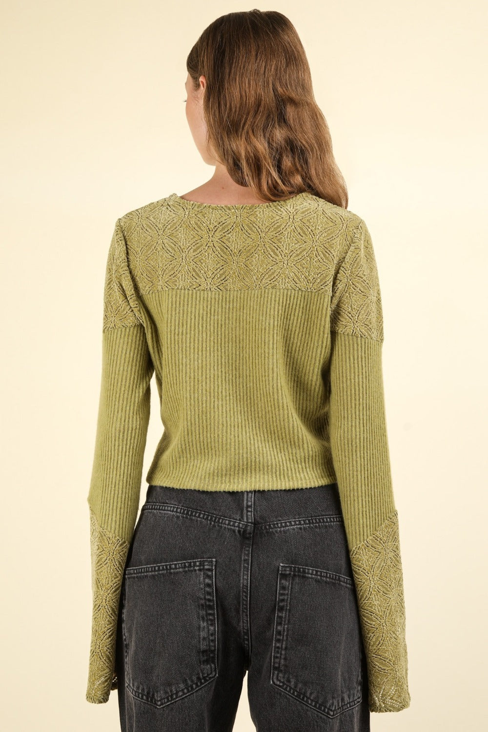 VERY J V-Neck Lace Detail Button Down Crop Ribbed Knit Top Shirt Apparel Clothing Tops Ship from USA Shirts USA VERY J Women Trendsi https://www.cyberehub.com