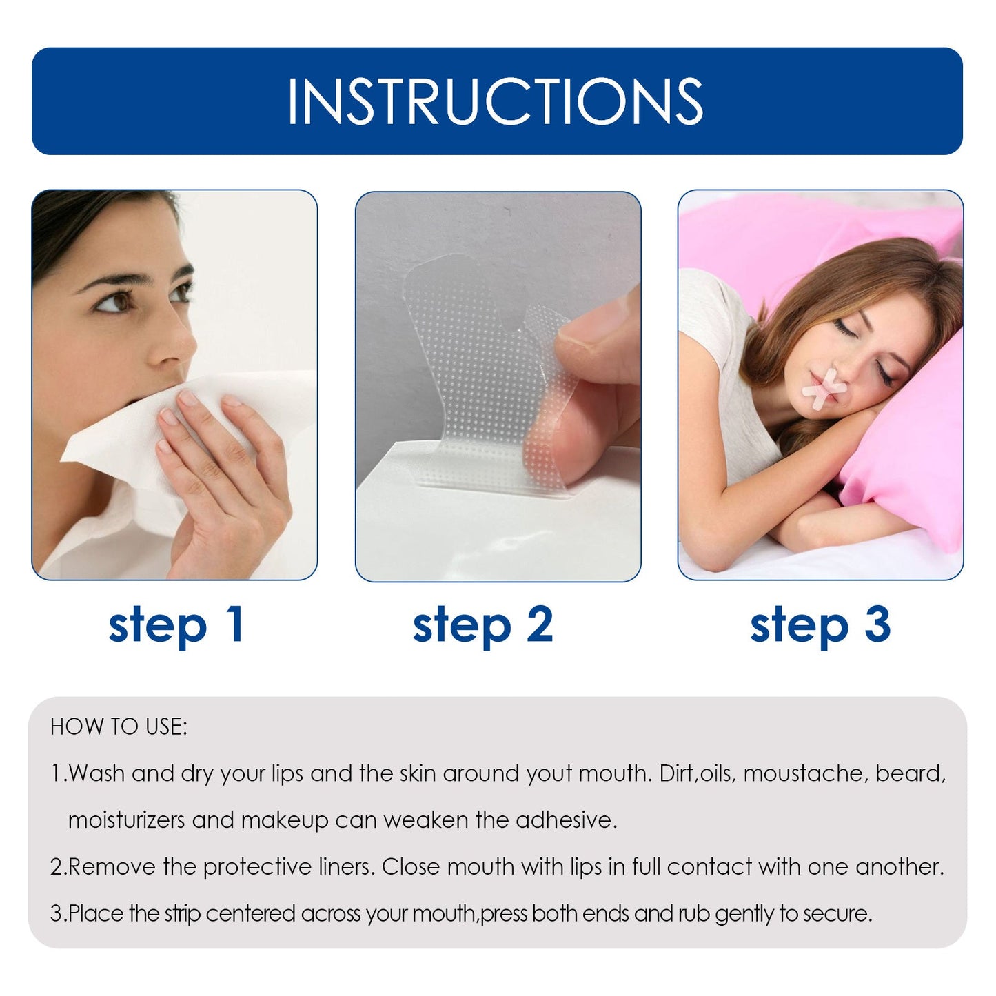 South Moon Anti-Snoring Patch, Closed Mouth Patch For Adults Stop Snoring At Night Patch For Breathing To Prevent Snoring When You Sleep With Your Mouth Open Health & Beauty Health & Beauty Under 10 UniversalMaax https://www.cyberehub.com