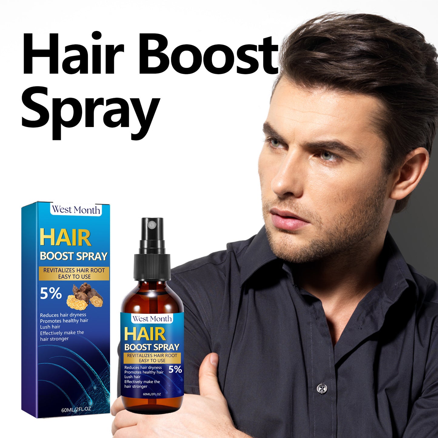 Hair Boost Spray, Strong Hair Solid Hair Moisturizing Scalp Hair Roots Beard Hair Care Spray Health Eprolo https://www.cyberehub.com