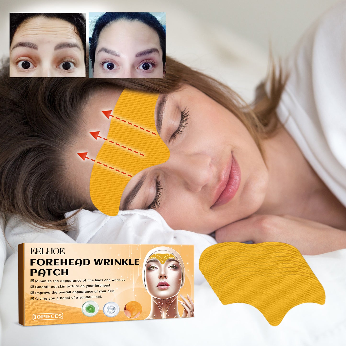 Forehead Wrinkle Patch, Fade Fine Lines Smooth Forehead Fine Lines Firming Skin Anti-Wrinkle Forehead Patch Health & Beauty Health Eprolo https://www.cyberehub.com