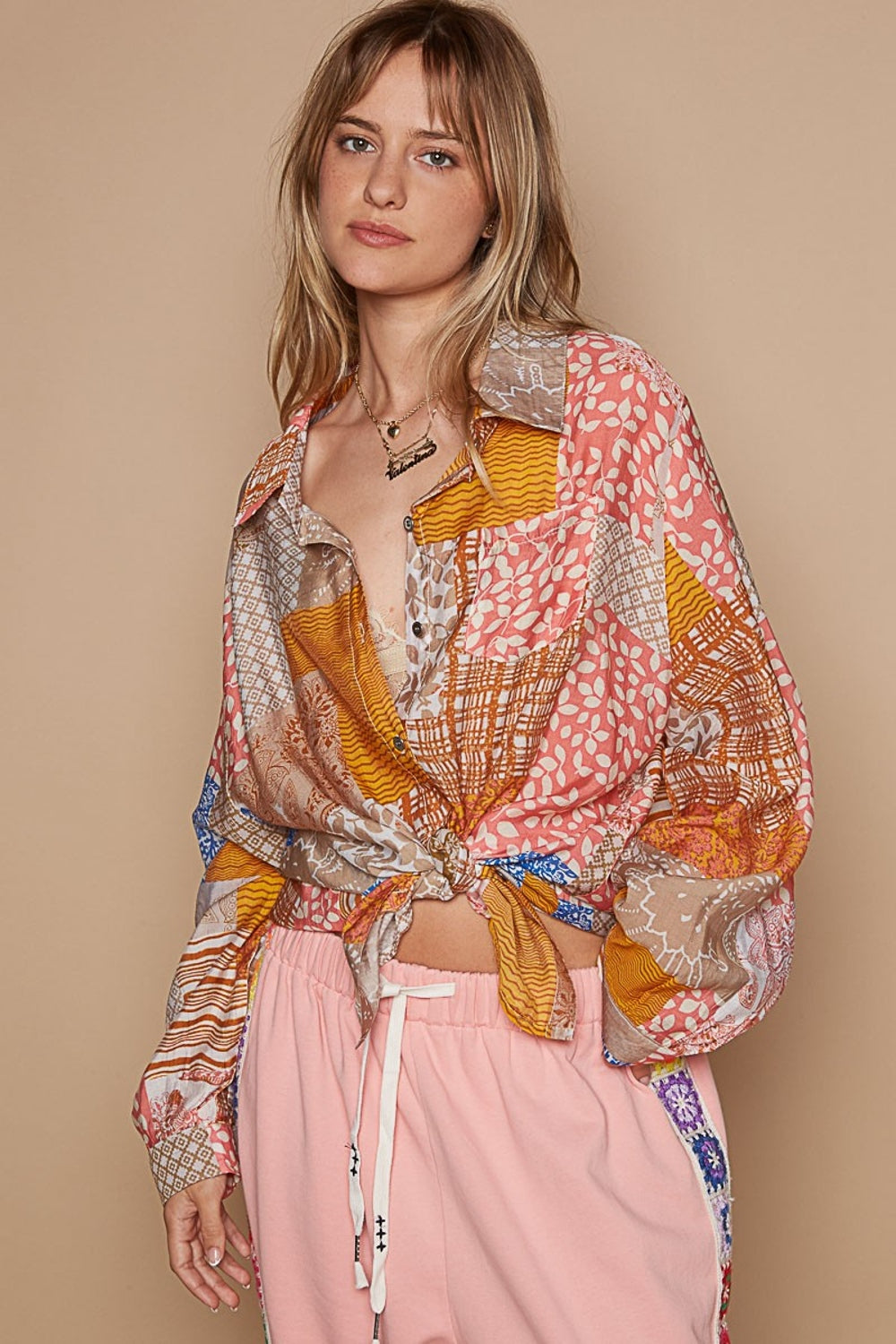 POL Button-Down Long Sleeve Printed Shirt Apparel/Tops POL Ship from USA TikTok Tops Trendsi USPS Walmart Walmart Apparel Trendsi https://www.cyberehub.com