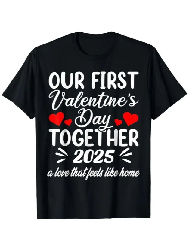 Love Valentine'S Day T-Shirt, Couple T-Shirt, Couple Christmas, Fashion Casual T-Shirt, Short-Sleeved T-Shirt Black Apparel/Shirt/Graphic Shirt SNULLO https://www.cyberehub.com