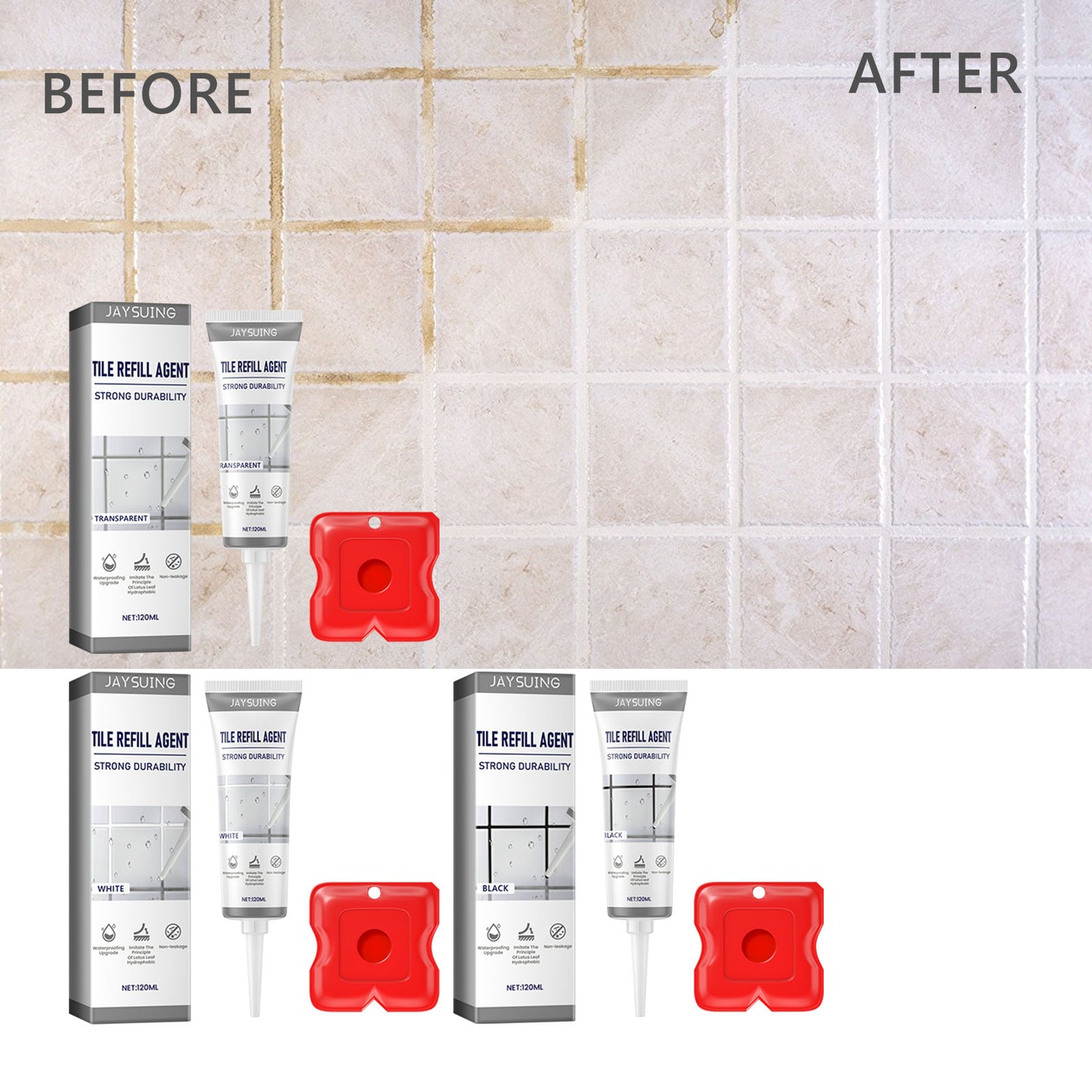 Tile Refill Agent, Kitchen Bathroom Waterproof Floor Mildew Proof Joint Tile Tip Sealant Home Eprolo https://www.cyberehub.com