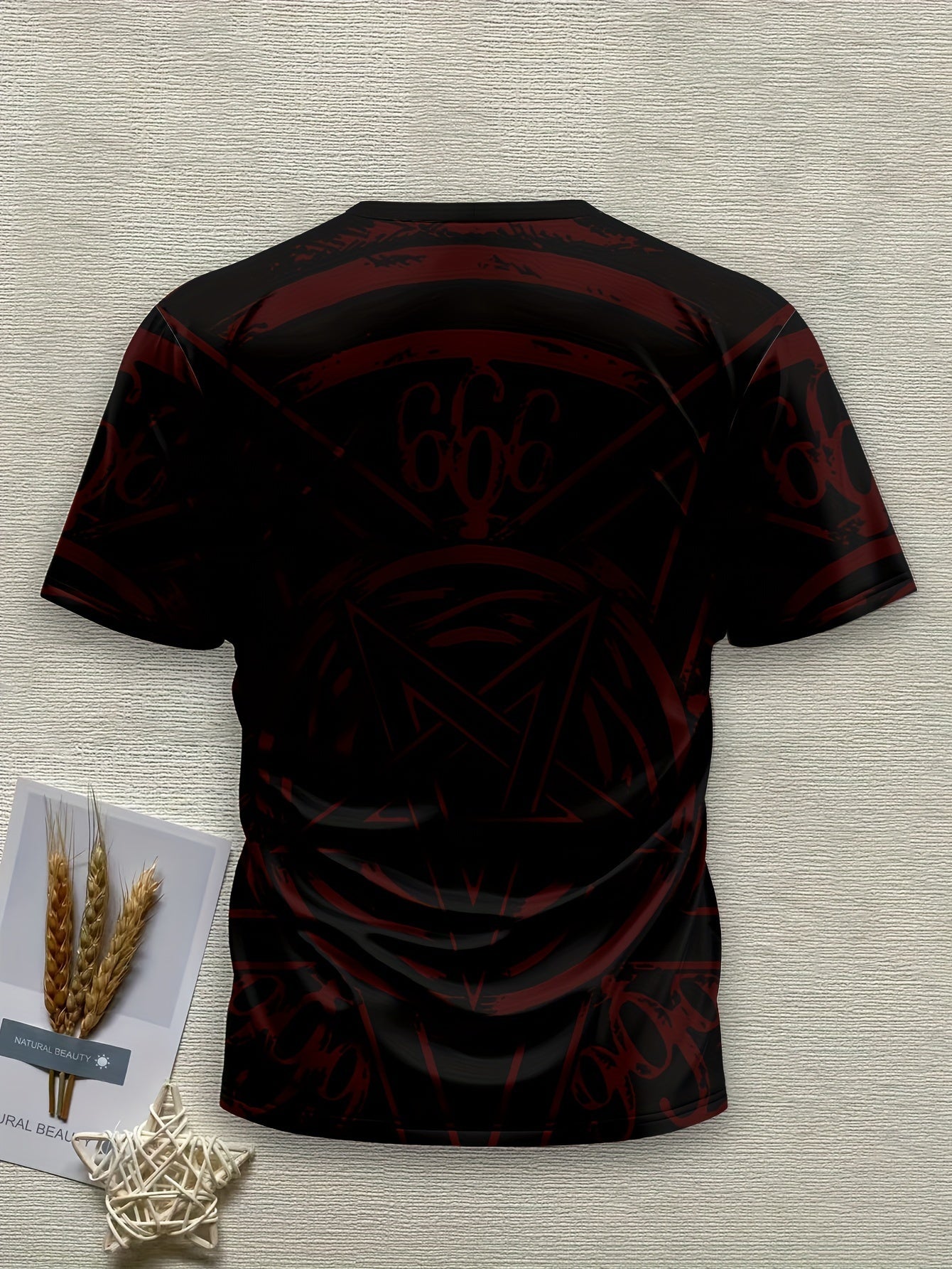 Men's 3D Printed Pattern T-shirt, Loose Fit, Polyester Material, Round Neck Design Apparel/Shirt/Graphic Shirt SNULLO https://www.cyberehub.com