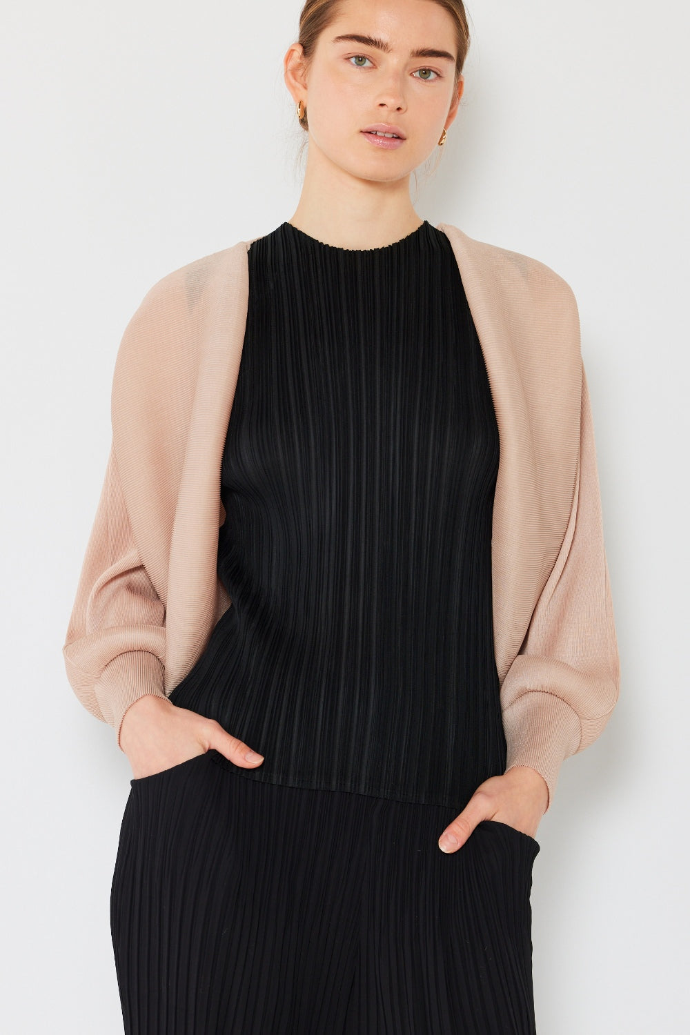Marina West Swim Rib Pleated Puff Sleeve Bolero Cardigan Shirt Apparel Clothing Tops Marina West Swim Ship from USA Shirts USA Women Trendsi https://www.cyberehub.com