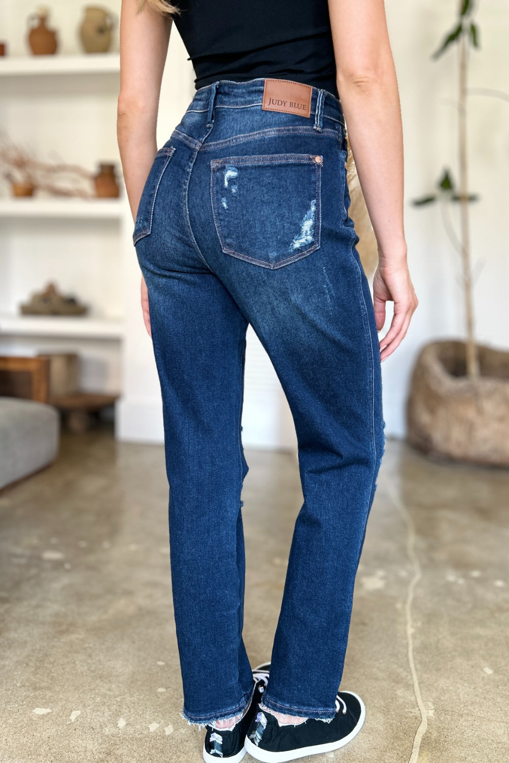 Judy Blue Full Size High Waist Rigid Magic Heavy Destroy Straight Jeans Bottoms Bottoms Clothing Judy Blue Pants Ship from USA Women Trendsi https://www.cyberehub.com