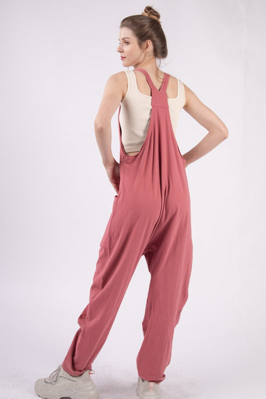 VERY J Plunge Sleeveless Jumpsuit with Pockets Apparel/Tops Ship from USA TikTok Tops Trendsi USPS VERY J Walmart Walmart Apparel Trendsi https://www.cyberehub.com