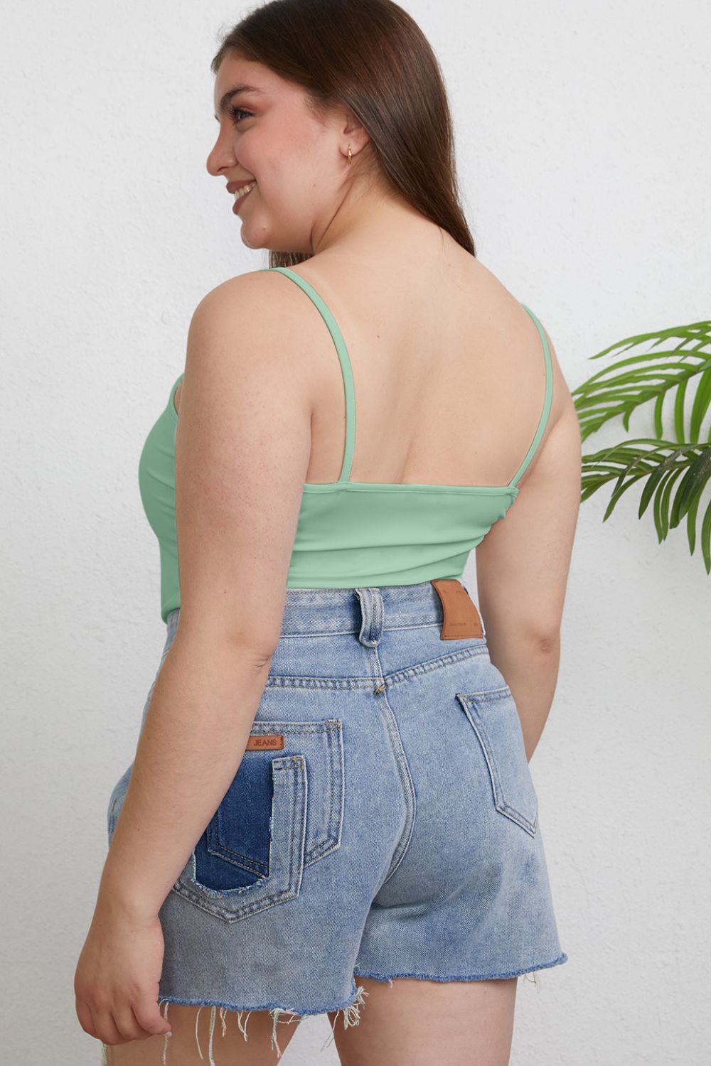 Basic Bae Full Size Round Neck Slim Cami Apparel/Tops Basic Bae Ship from USA TikTok Tops Trendsi USPS Walmart Walmart Apparel Trendsi https://www.cyberehub.com