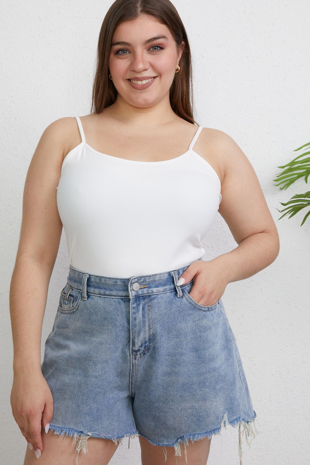 Basic Bae Full Size Round Neck Slim Cami Apparel/Tops Basic Bae Ship from USA TikTok Tops Trendsi USPS Walmart Walmart Apparel Trendsi https://www.cyberehub.com