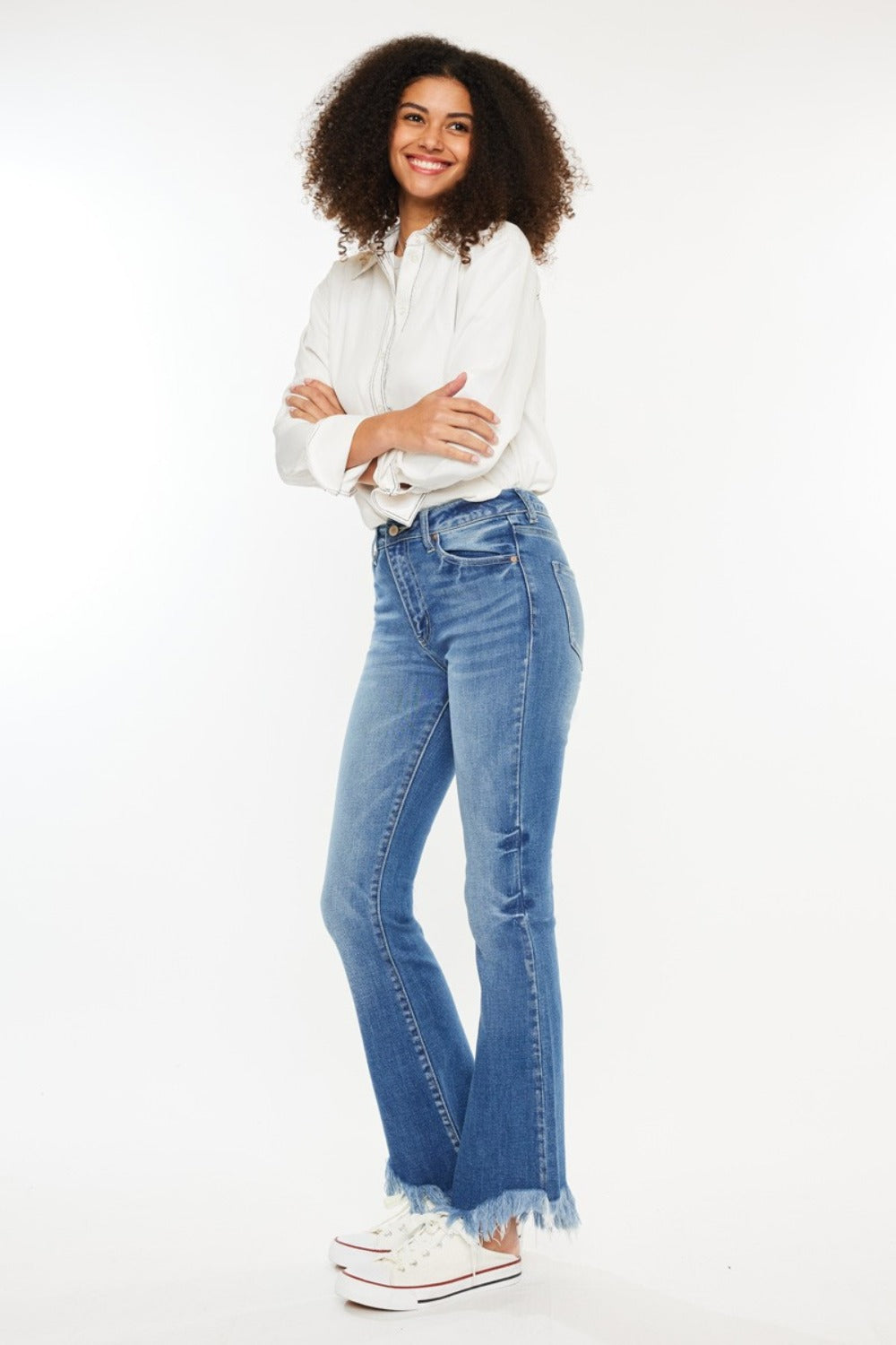 Kancan High Rise Frayed Hem Jeans Bottoms Bottoms Clothing Kancan Pants Ship from USA Women Trendsi https://www.cyberehub.com