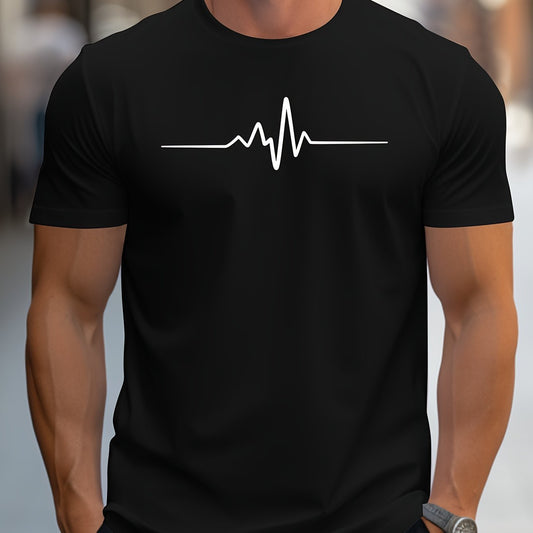 Creative Graphic Printed Men's Creative Top, Casual Short Sleeved Round Neck T-shirt, Summer Outdoor Men's Clothing Black Apparel/Shirt/Graphic Shirt SNULLO https://www.cyberehub.com