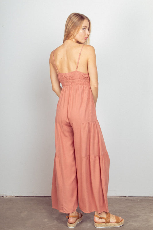 VERY J Sleeveless Ruched Wide Leg Jumpsuit Tops/Jackets/Sweaters Clothing Tops Ship from USA TikTok Trendsi USPS VERY J Walmart Trendsi https://www.cyberehub.com