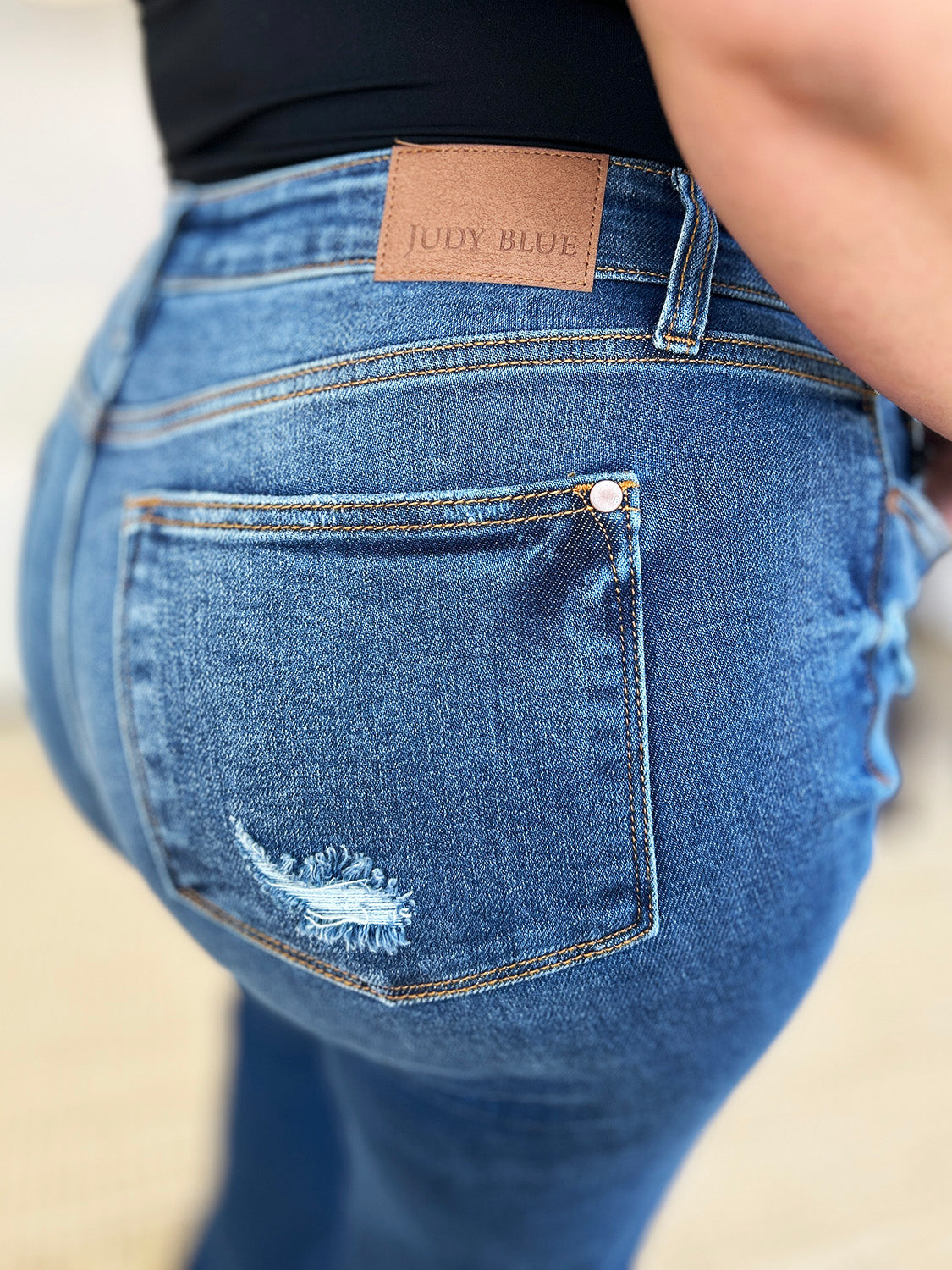 Judy Blue Full Size Mid Rise Distressed Raw Hem Jeans Bottoms Bottoms Clothing Judy Blue Ship from USA Women Trendsi https://www.cyberehub.com