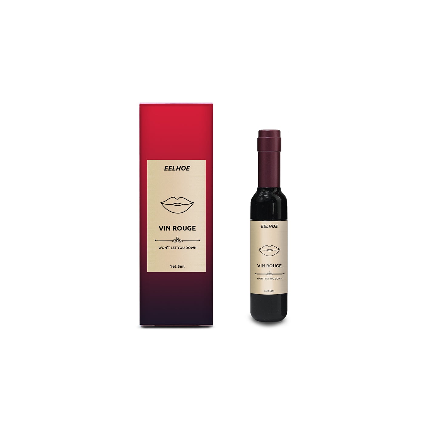 Vin Rouge Lip Tint, Non-Stick Cup Color Development Portable Waterproof Non-Fading Moisturizing Red Wine Bottle Lip Glaze merlot burgundy Health Eprolo https://www.cyberehub.com