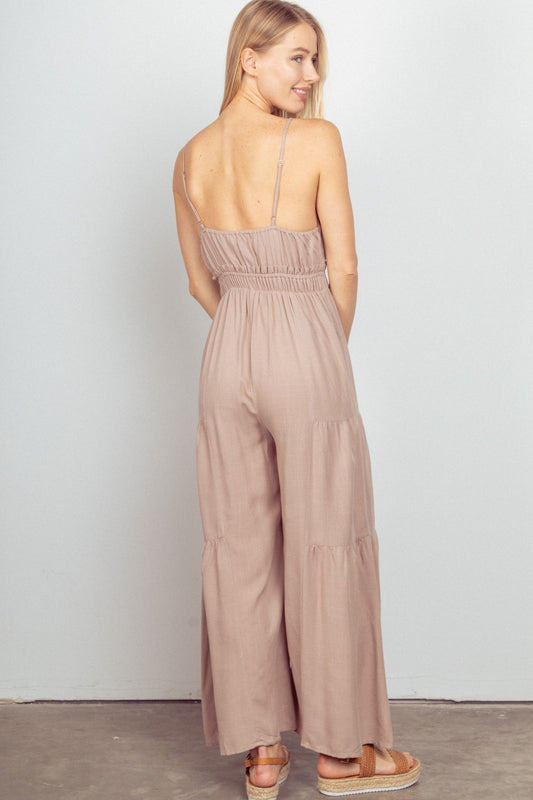 VERY J Sleeveless Ruched Wide Leg Jumpsuit Tops/Jackets/Sweaters Clothing Tops Ship from USA TikTok Trendsi USPS VERY J Walmart Trendsi https://www.cyberehub.com