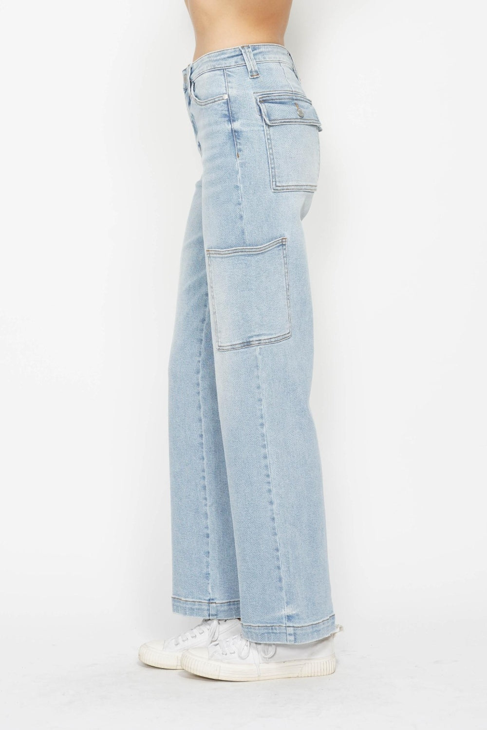 Judy Blue Full Size High Waist Straight Cargo Jeans Bottoms Bottoms Clothing Judy Blue Ship from USA Women Trendsi https://www.cyberehub.com