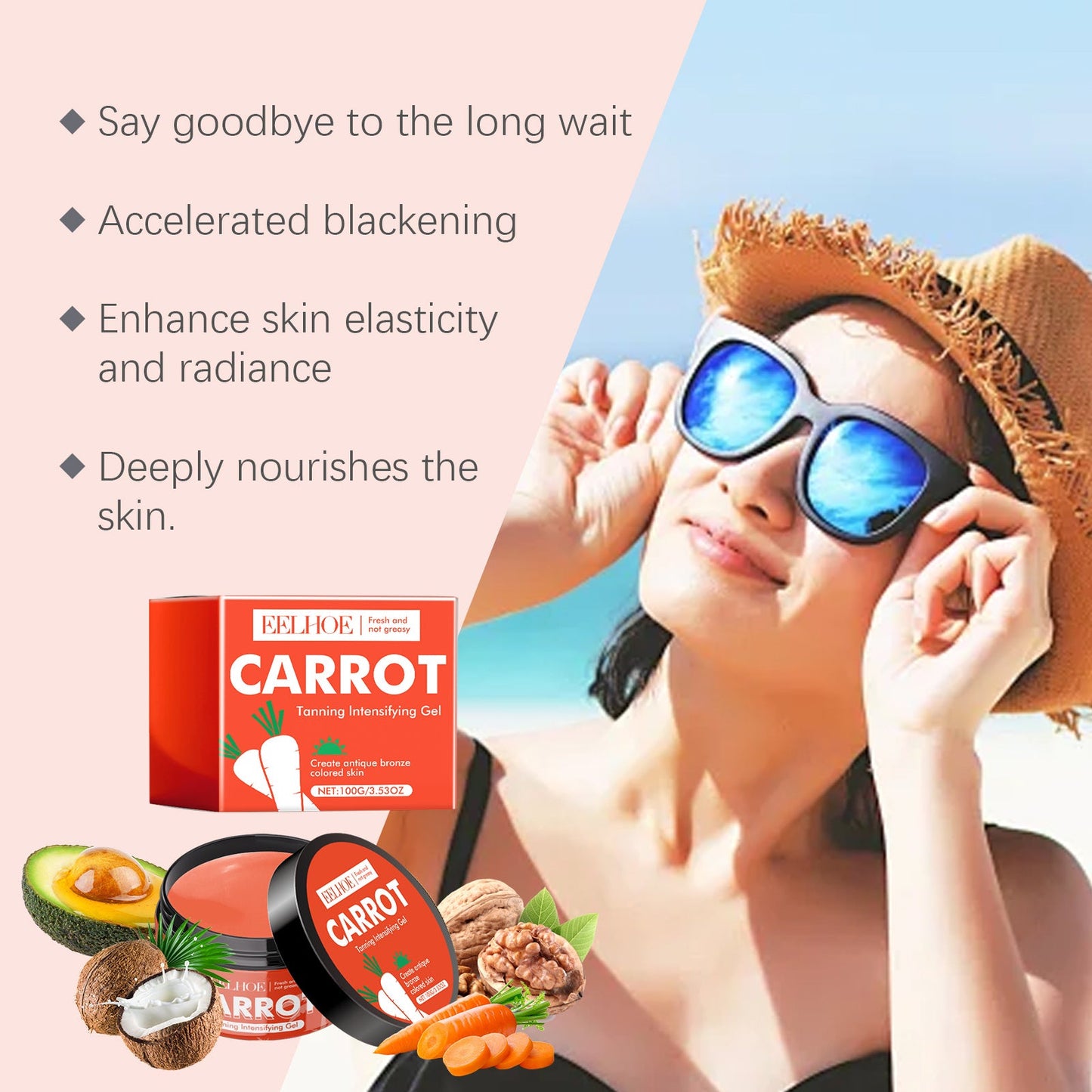 Eelhoe Carrot Black Gel Equalizes Skin Tone And Creates A Healthy Cream For Wheat Skin Health & Beauty Health & Beauty Under 10 UniversalMaax https://www.cyberehub.com