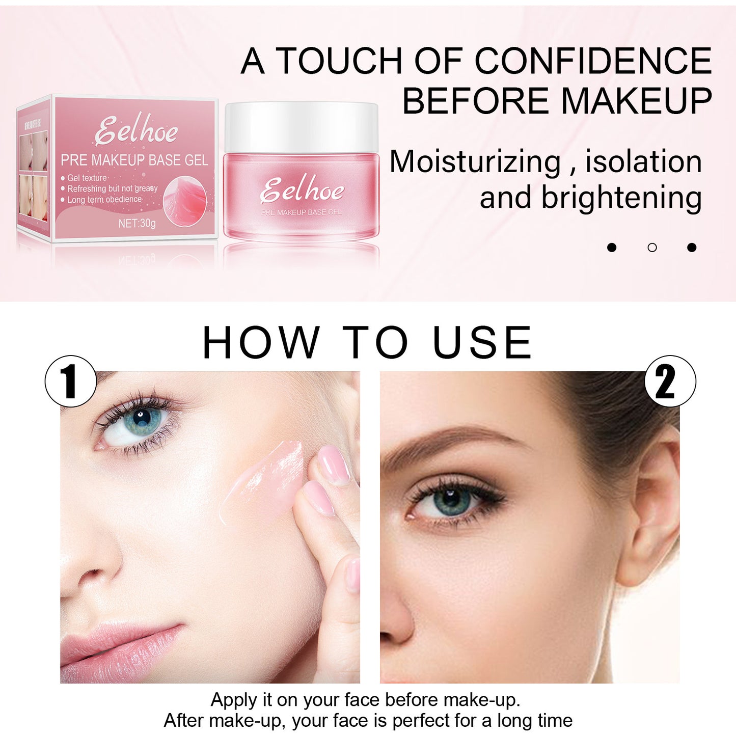 EELHOE Makeup Base Gel Makeup Moisturizer Firming Skin Isolating Base Concealer Health Beauty CJ USa USPS Muqe https://www.cyberehub.com