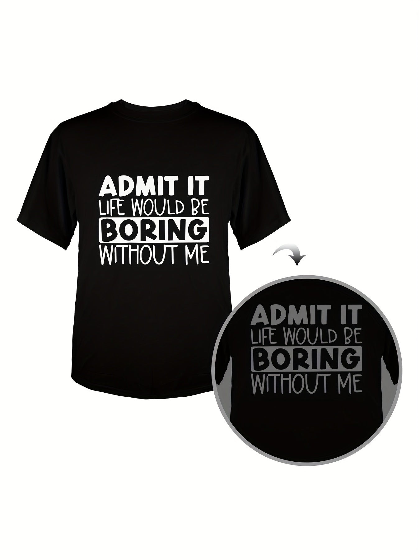 Admit It... Printed T-shirt, Men's T-shirt, Summer Casual Short Sleeved T-shirt Apparel/Shirt/Graphic Shirt SNULLO https://www.cyberehub.com