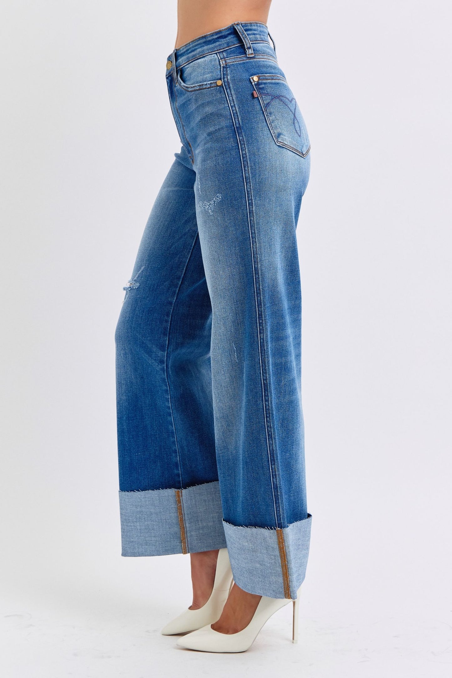 Judy Blue Full Size Distressed High Waist Wide Leg Jeans Apparel Apparel Judy Blue Ship from USA TikTok Trendsi Trendsi https://www.cyberehub.com