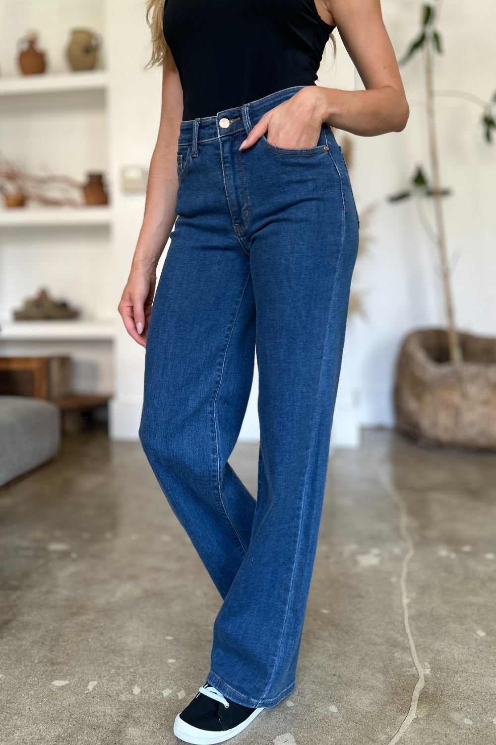 Judy Blue Full Size High Rise Straight Jeans Bottoms Bottoms Clothing Judy Blue Pants Ship from USA Women Trendsi https://www.cyberehub.com