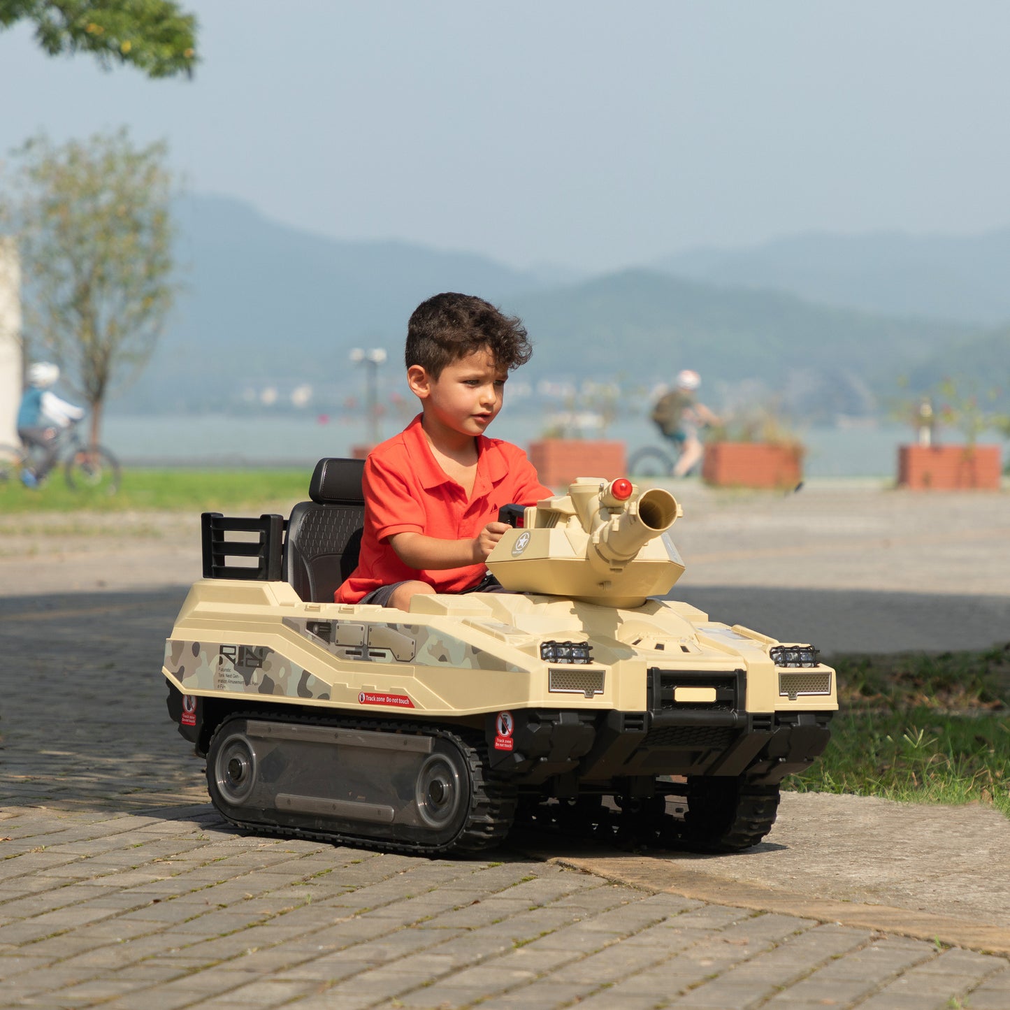 Ride On Tank 24V Thunder Tank Car with Fighting Cannon and Rotating Turret, Remote Control, Lights, Music, Military Battery Powered Truck Toy Gift for Boys Girls, 3-8 Years Old, Desert Yellow Car Giga GNJ Toys Walmart Giga https://www.cyberehub.com