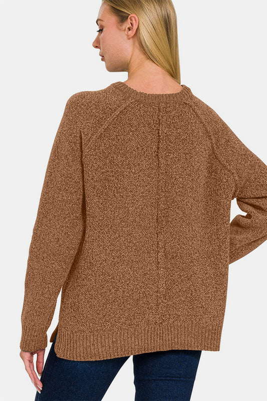 Zenana Side Slit Raglan Sleeve Sweater Tops/Jackets/Sweaters Clothing Tops Ship from USA TikTok Trendsi USPS Walmart Zenana Trendsi https://www.cyberehub.com