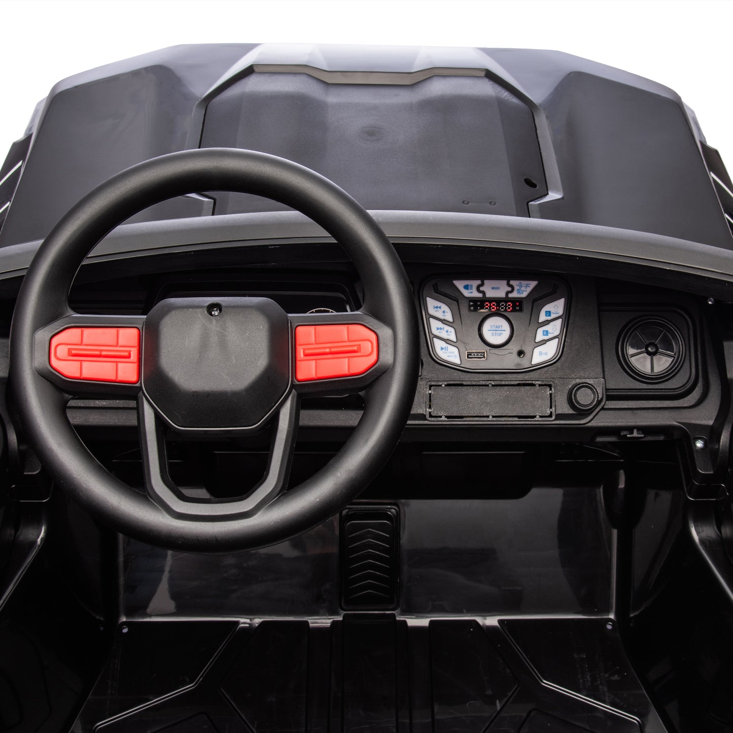 24V10A Two-seater Kids Ride On Electric Pickup, kids ride on toy W/parents remote control,4WD 800W motors,Two Safety belts,High Gate Safety Design,USB,Bluetooth, Speed 2.49-3.73MPH for kids aged 3+. Giga Kids Toys Giga https://www.cyberehub.com