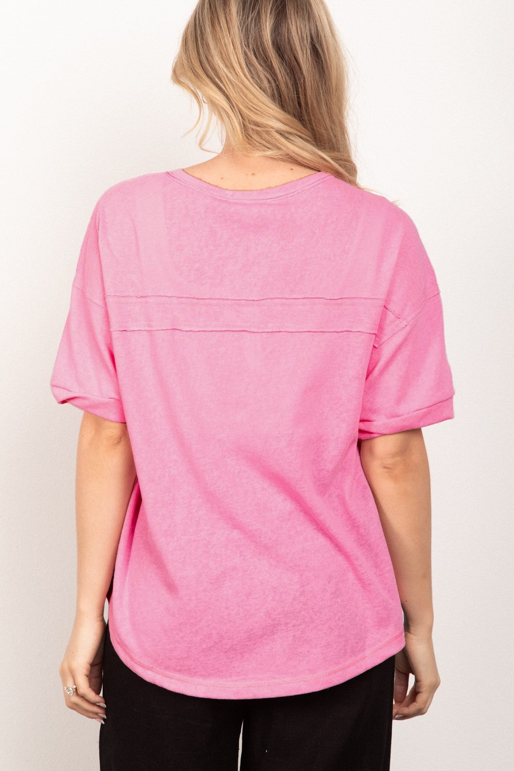 VERY J Twisted Sleeve Band Half Button Top Tops/Jackets/Sweaters Clothing Tops Ship from USA TikTok Trendsi USPS VERY J Walmart Trendsi https://www.cyberehub.com