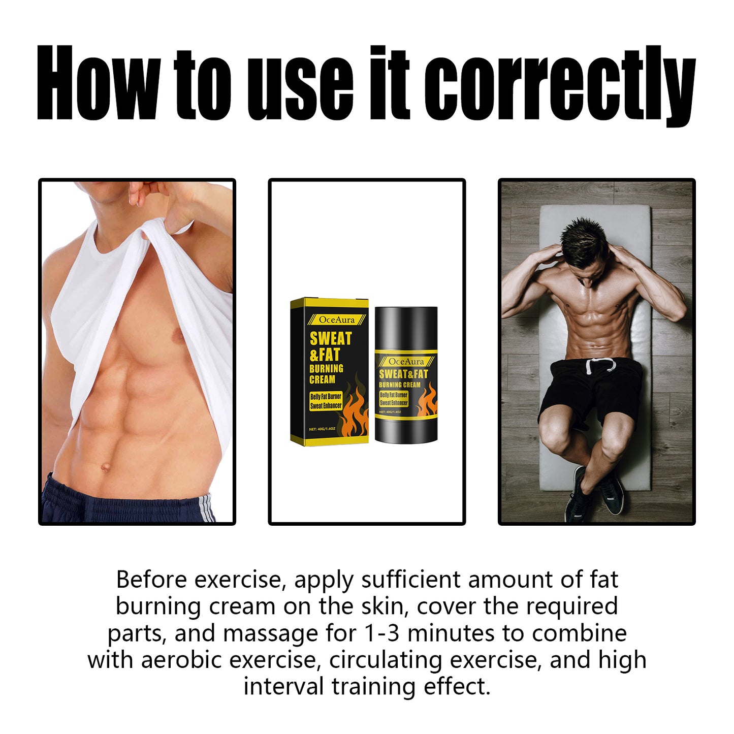 Sweat & Fat Burning Cream, Fitness Exercise Toning And Strengthening Muscle Line Vest Line Abs Cream Health Eprolo https://www.cyberehub.com