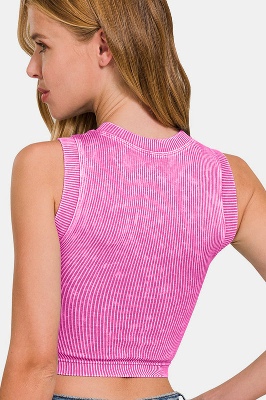Zenana Washed Ribbed Seamless Crop Tank with Bra Pad Apparel/Tops Memorial Day Sale Ship from USA TikTok Tops Trendsi USPS Walmart Walmart Apparel Zenana Trendsi https://www.cyberehub.com