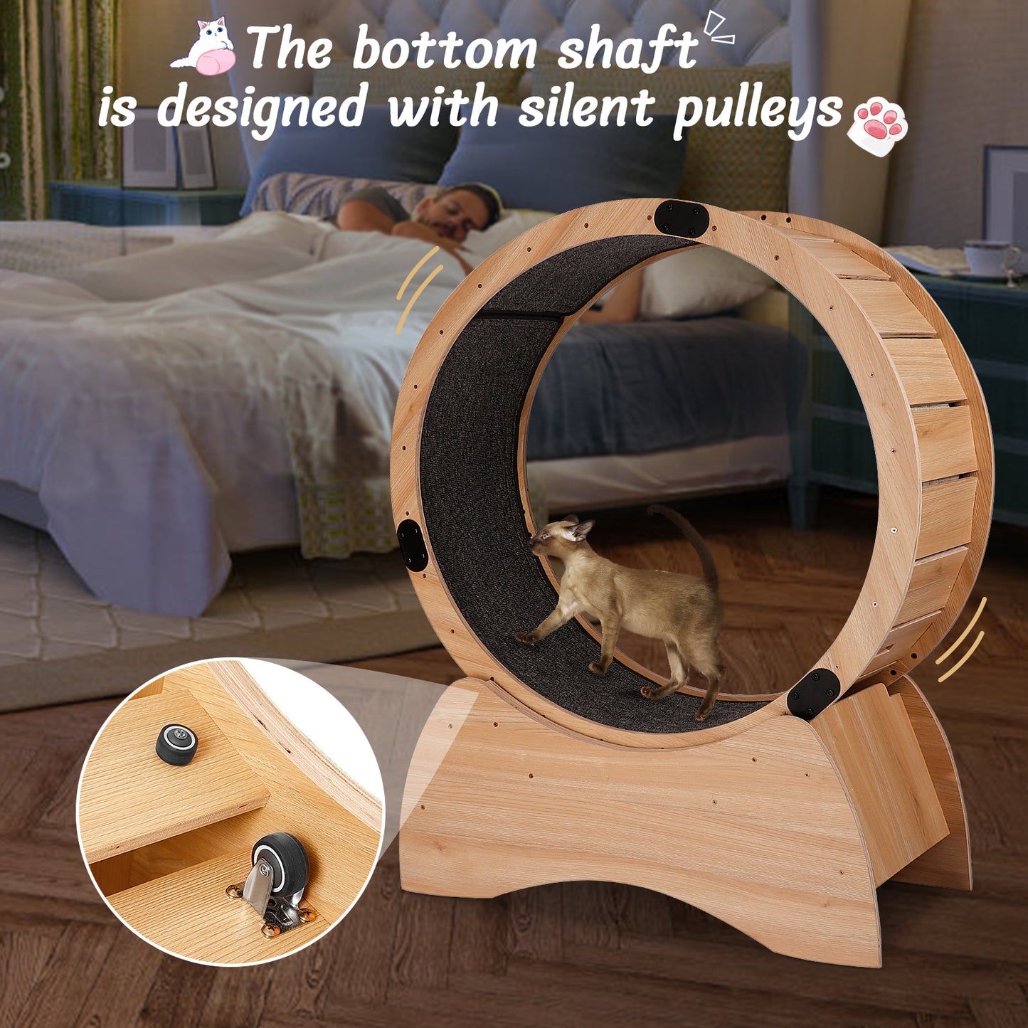 Cat Exercise Wheel – Running, Spinning, and Scratching Fun, Cat Treadmill with Carpeted Runway, Kitty Cat Sport Toy, Great for Physical Activity and Reducing Boredom Giga GNJ Home Home & Garden Giga https://www.cyberehub.com