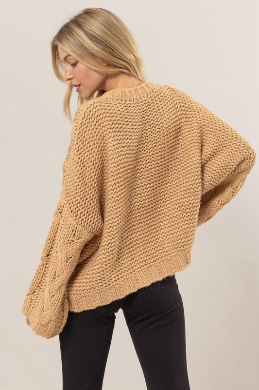 HYFVE Cable Knit V-Neck Sweater Tops/Jackets/Sweaters Clothing Tops HYFVE Ship from USA TikTok Trendsi USPS Walmart Trendsi https://www.cyberehub.com