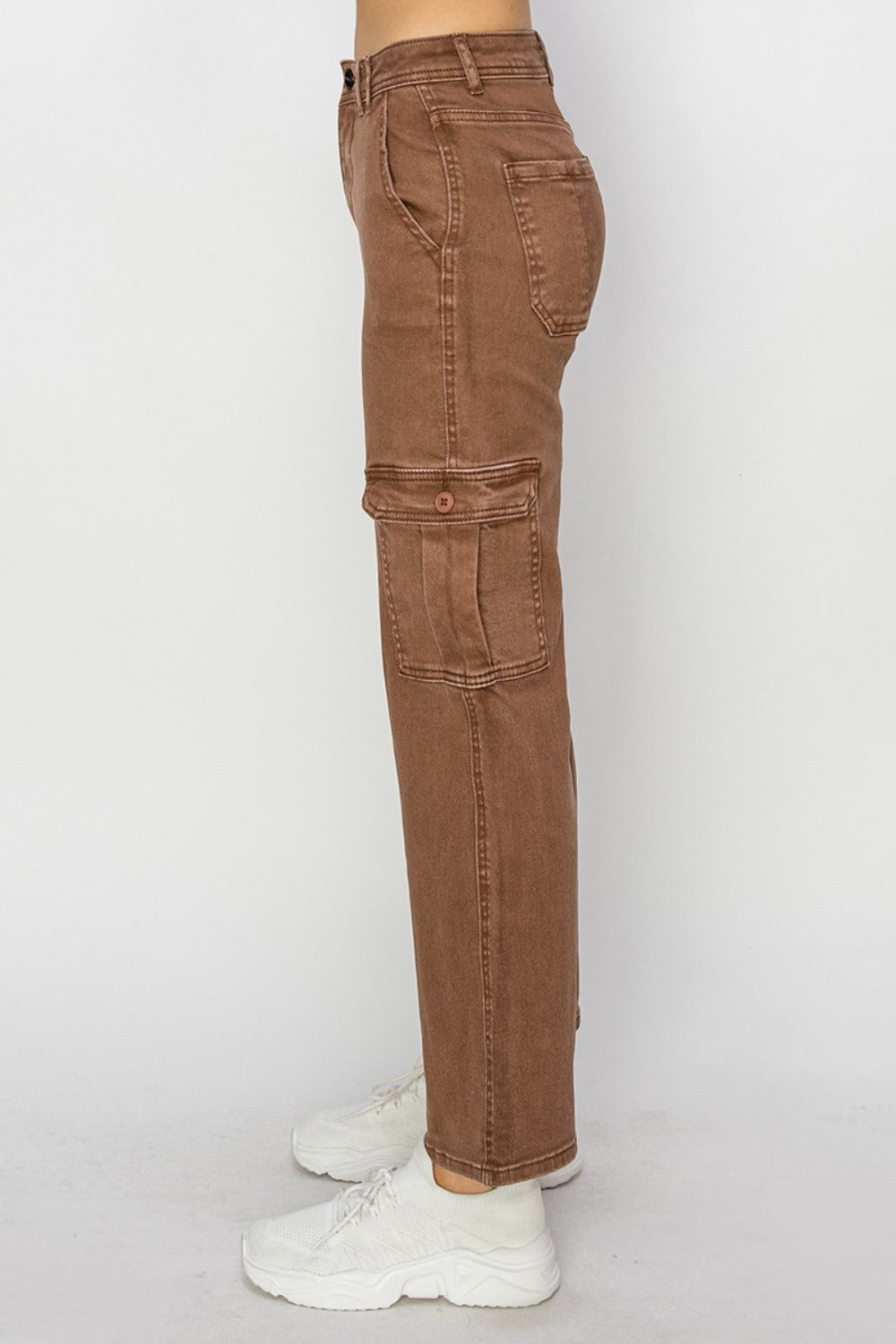 Risen Full Size High Rise Cargo Jeans Bottoms Bottoms Clothing Pants RISEN Ship from USA Women Trendsi https://www.cyberehub.com