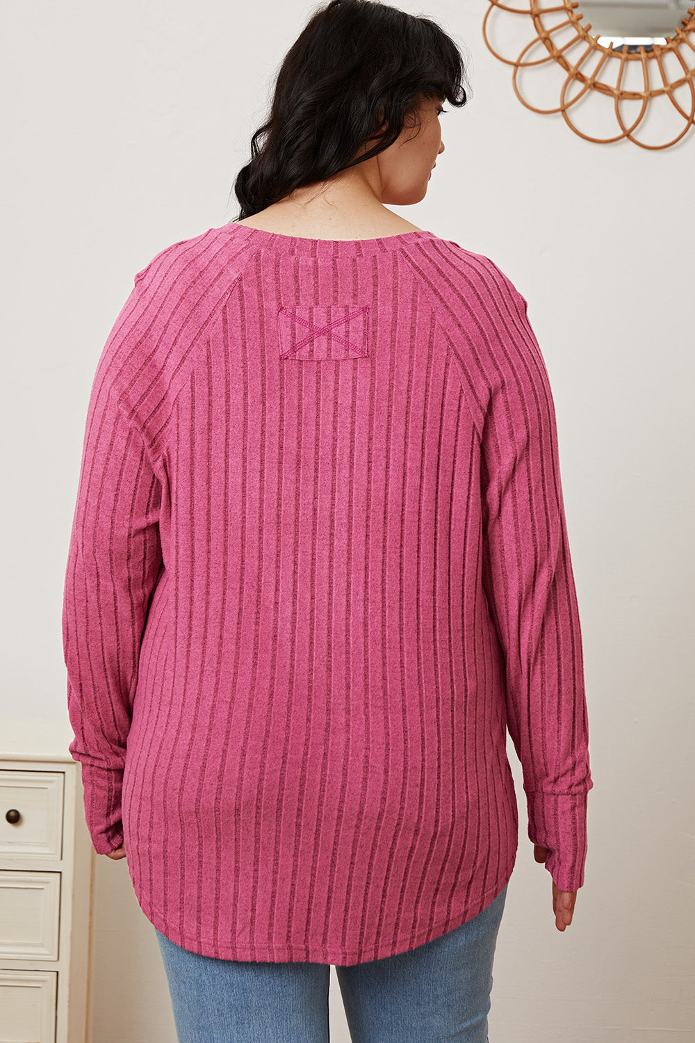 Basic Bae Full Size Ribbed Thumbhole Sleeve T-Shirt Apparel/Tops Basic Bae Ship from USA TikTok Tops Trendsi USPS Walmart Walmart Apparel Trendsi https://www.cyberehub.com
