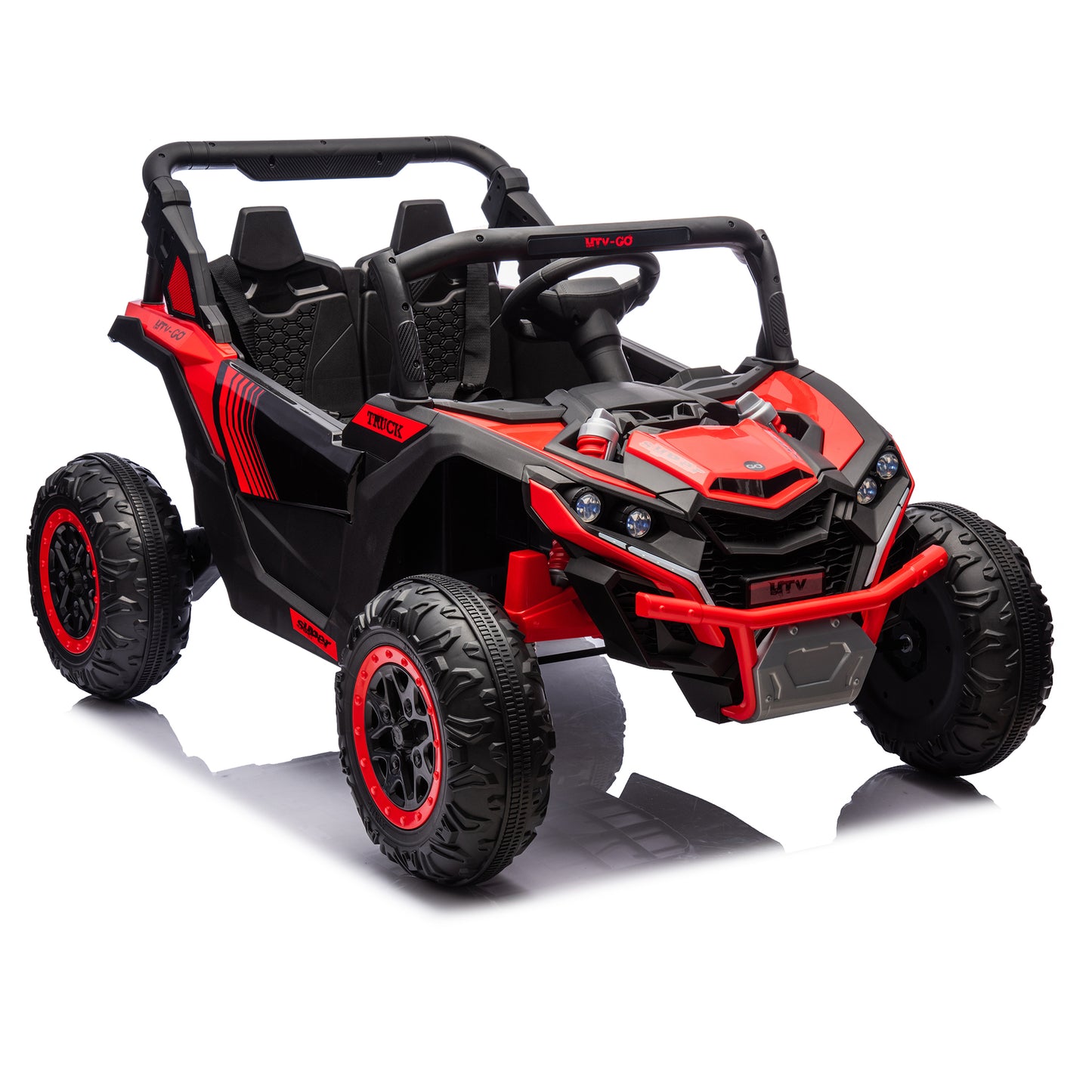 24V Two-Seater Kids Ride On UTV W/Parents Remote Control,Four-Wheel Suspension,Slow Start,Large wheel design,Anti-collision bar,Storage space,Music,USB,Bluetooth,Volume control,LED lights for Kids 3+. Giga Kids Toys Giga https://www.cyberehub.com