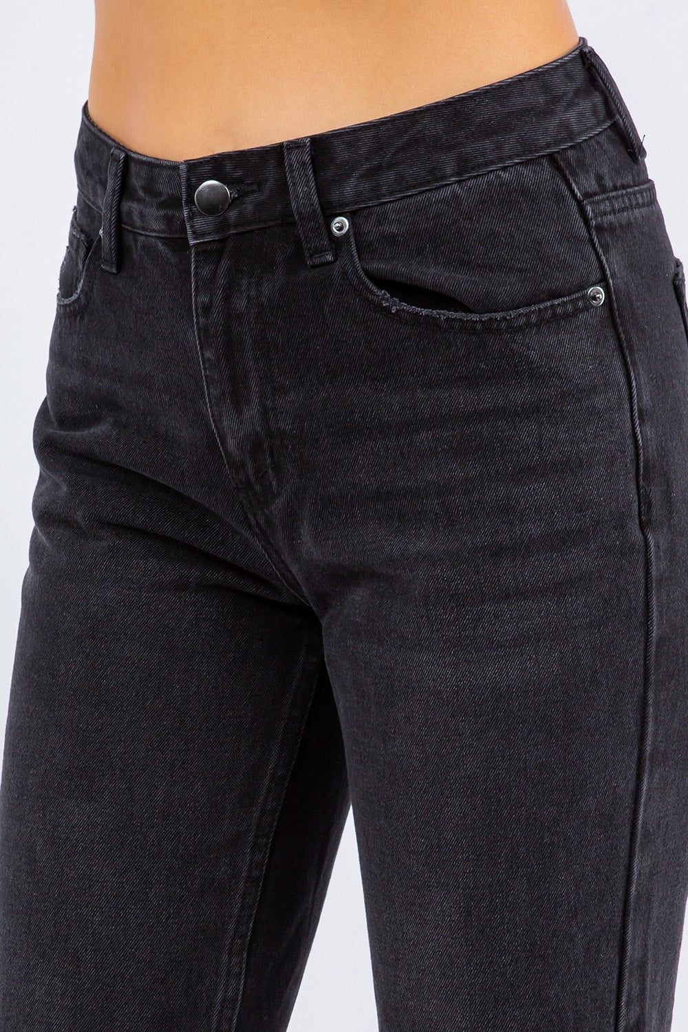 American Bazi High Waist Distressed Cropped Straight Jeans Bottoms American Bazi Bottoms Clothing Pants Ship from USA Women Trendsi https://www.cyberehub.com
