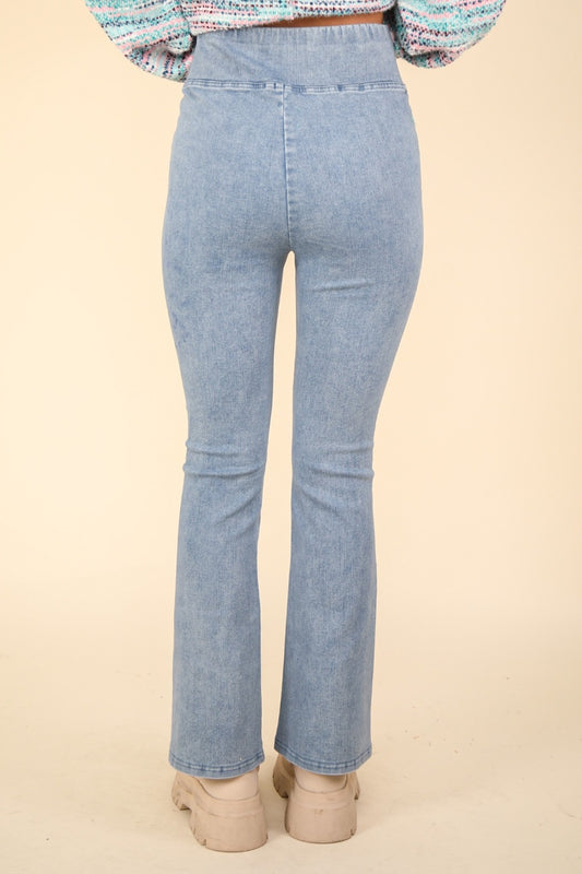 VERY J Washed Denim Stretchy Crossover Waist Leggings Bottoms Bottoms Clothing Pants Ship from USA VERY J Women Trendsi https://www.cyberehub.com