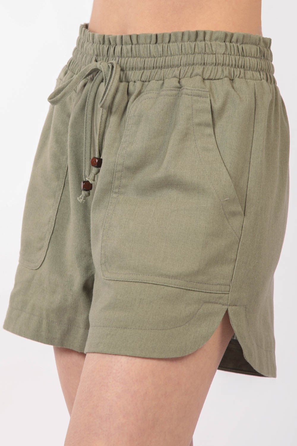VERY J Drawstring Elastic Waist Linen Shorts Bottoms Bottoms Clothing Pants Ship from USA VERY J Women Trendsi https://www.cyberehub.com