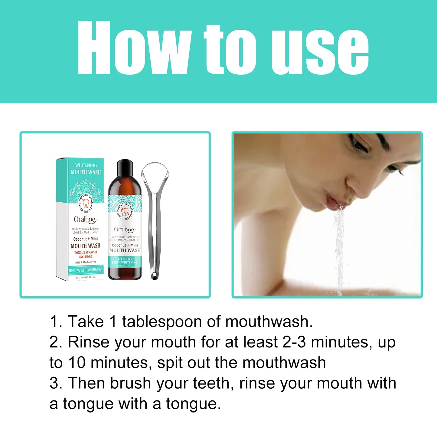 Coconut Mint Mouth Wash, Whitening Teeth Yellow Teeth Stains Tongue Coating Clean Fresh Breath Oral Care Health & Beauty Health Eprolo https://www.cyberehub.com