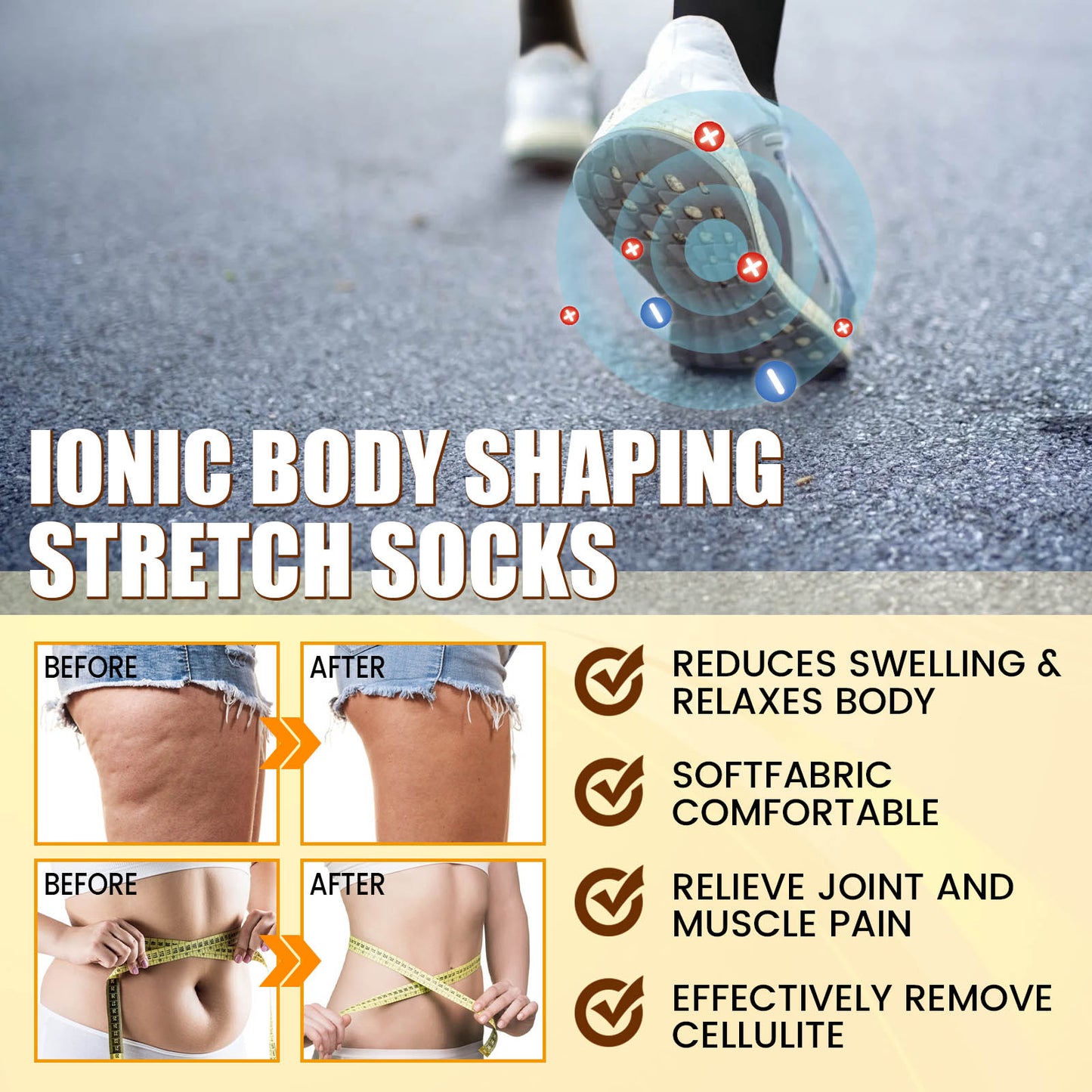 Ionic Body Shaping Stretch Socks, Outdoor Sports Comfortable Breathable Non-slip Foot Care Elastic Socks Health Eprolo https://www.cyberehub.com